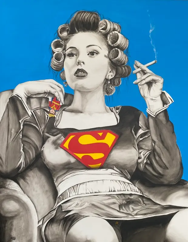 Peinture "Le prince charmant n'existe pas" de Sandrine bies